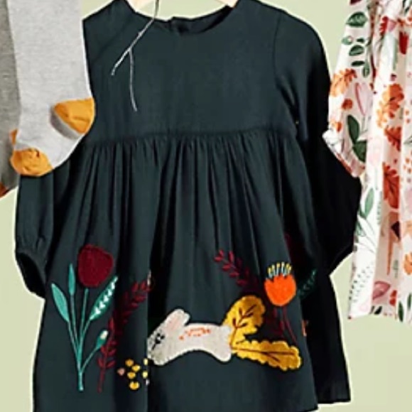 M & S kids forest green with bunnies - Picture 4 of 4